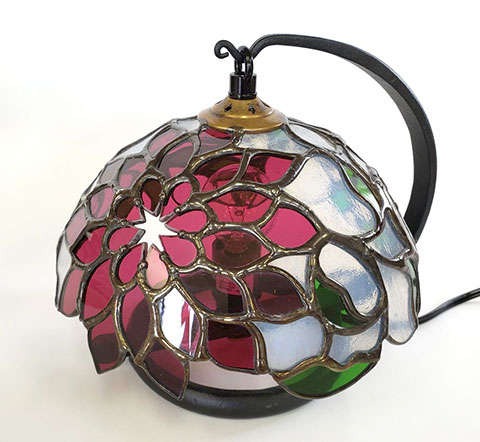 ステンドグラス・ビトロ Stained Glass Vitrail / No.158 ダリア(赤)