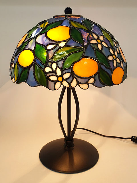 ガラスランプ ステンドグラス・ビトロ Stained Glass Vitrail / みかんのランプ 2021'